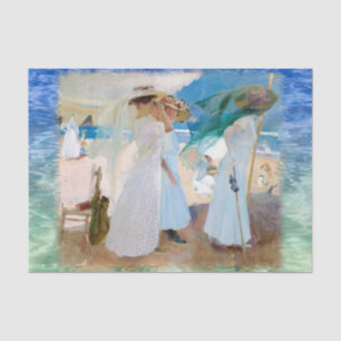 Papel De Seda Bajo el Awning, Joaquín Sorolla