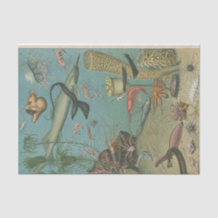 Papel De Seda Bajo el mar artesanos de biología marina"