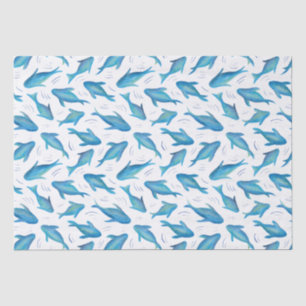 Papel De Seda Bajo el mar niños océano pez tiburón