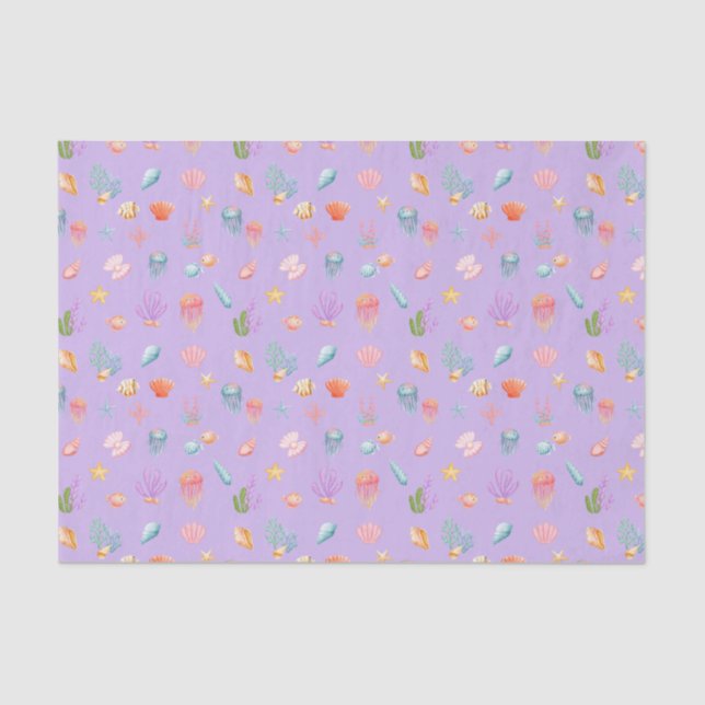 Papel De Seda Bajo el patrón marino (Anverso)