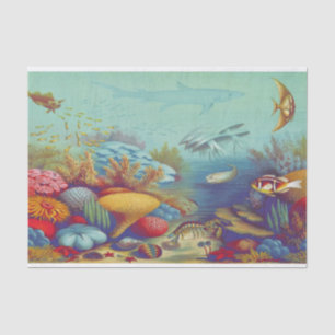 Papel De Seda Bajo escena del infante de marina del mar