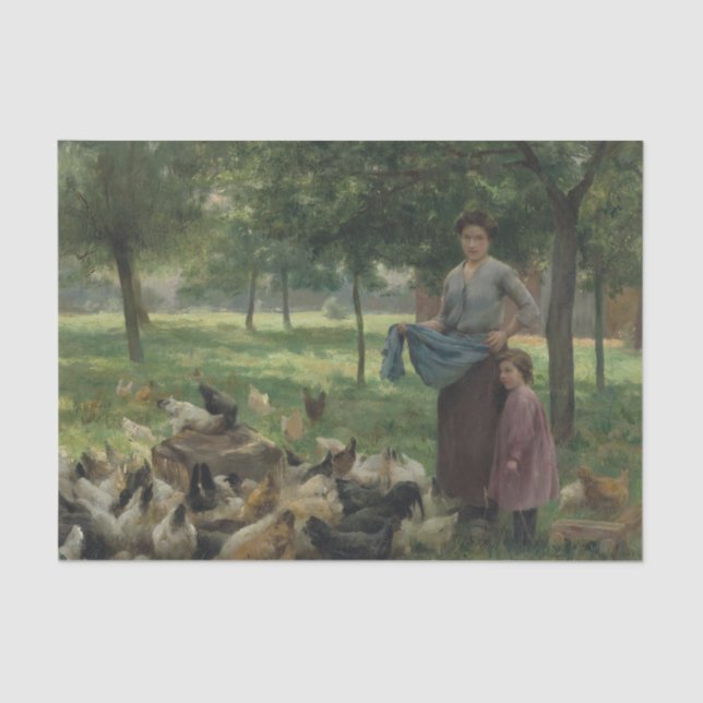 Papel De Seda Bajo los árboles de Therese Cotard-Dupre (Anverso)