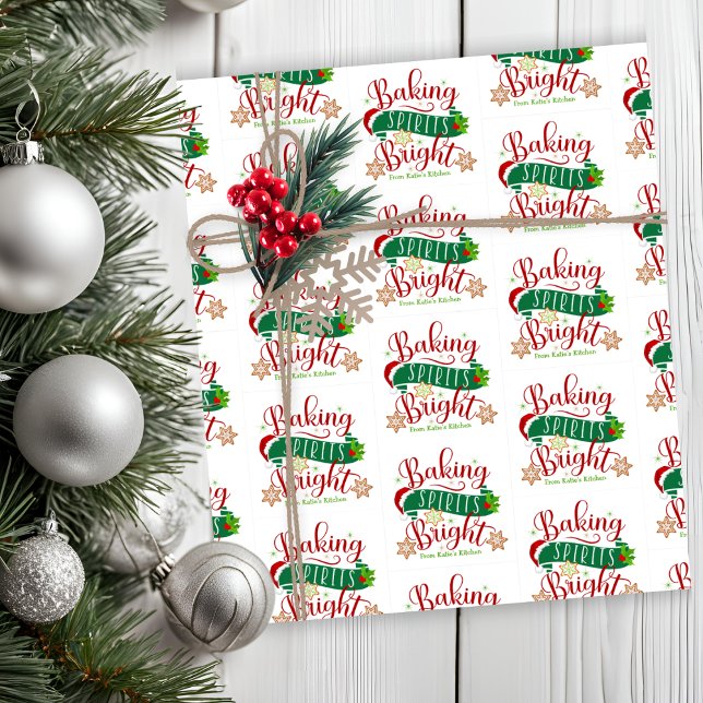 Papel De Seda Baking Spirit Navidades brillantes festividades (Baking Spirits Bright Christmas Holiday Tissue Paper)