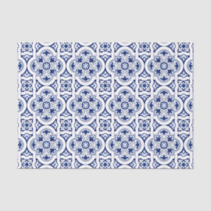 Papel De Seda Baldosa azul portuguesa