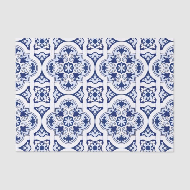 Papel De Seda Baldosa azul portuguesa (Anverso)
