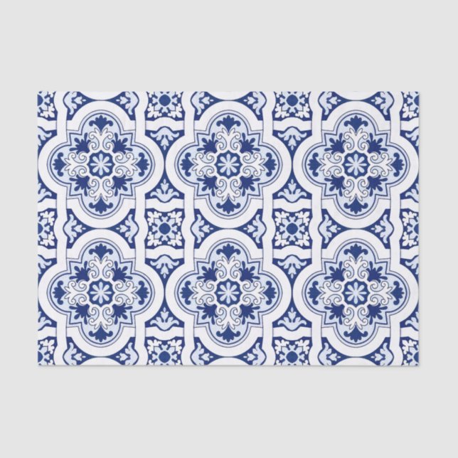Papel De Seda Baldosa azul portuguesa (Anverso)