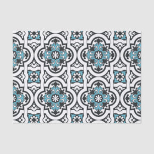 Papel De Seda Baldosa azul portuguesa