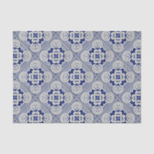 Papel De Seda Baldosa cerámica del azul de cobalto