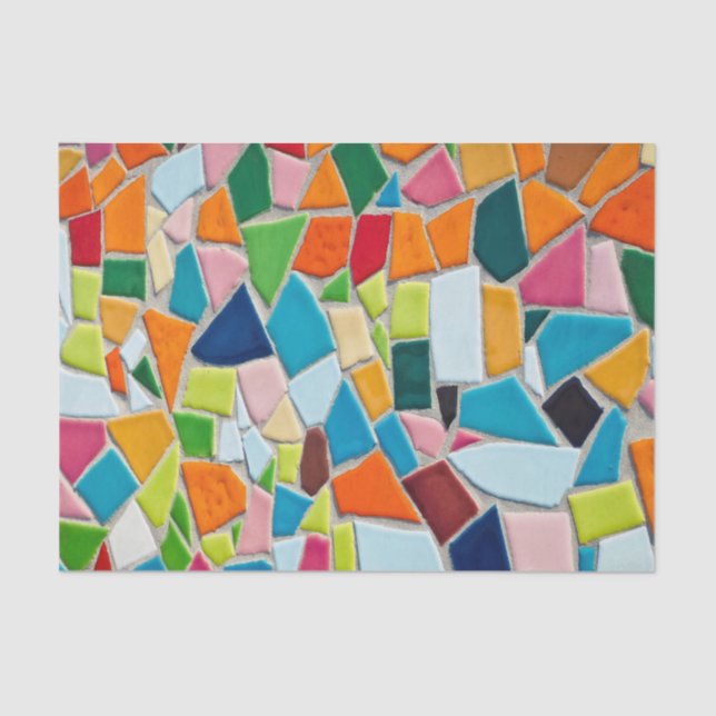 Papel De Seda Baldosas de mosaico brillante (Anverso)