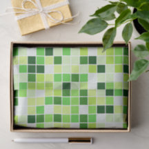 Baldosas de piscina, mosaicos verdes, patrón geomé