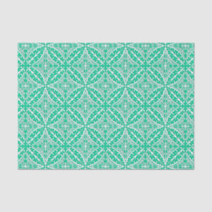 Papel De Seda Baldosas marroquíes: azul turquesa y blanco