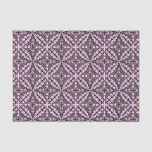 Papel De Seda Baldosas marroquíes - hielo rosa y negro