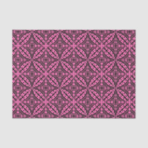Papel De Seda Baldosas marroquíes - rosa fucsia y negro