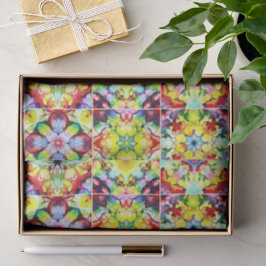 Papel De Seda Baldosas mediterráneas, mosaicos de tinta de alcoh