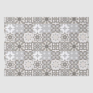 Papel De Seda Baldosas neutrales, beige, grises, marroquíes