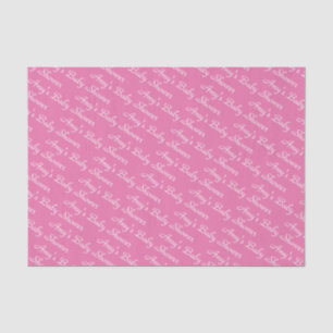 Papel De Seda Baldosas Personalizadas para Baby Shower Rosa