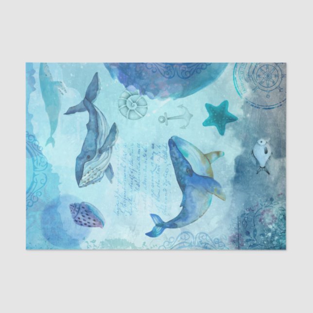 Papel De Seda Ballena náutica (Anverso)
