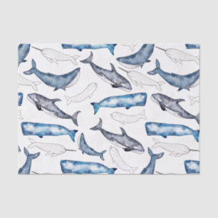 Papel De Seda Ballenas acuarelas