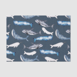 Papel De Seda Ballenas acuáticas