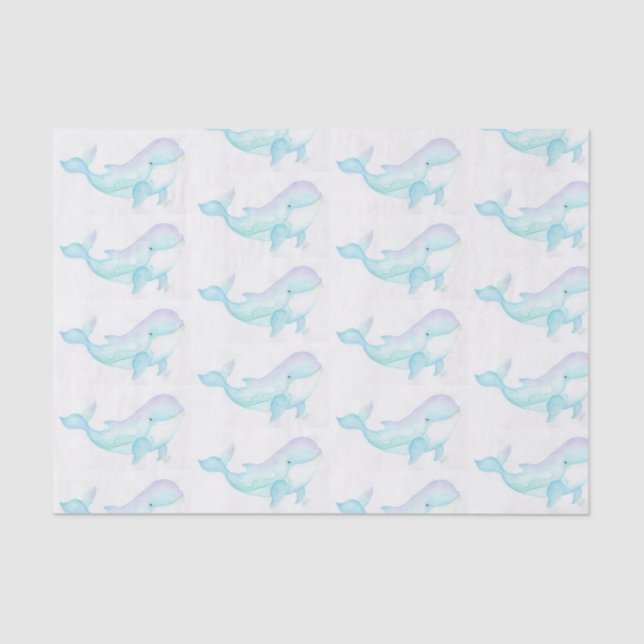 Papel De Seda Ballenas en pastel (Anverso)