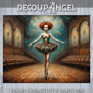 Papel De Seda Ballerina clásica de danza gótica - Desnudo -