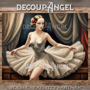 Papel De Seda Ballerina en Art Deco -Decoupage-