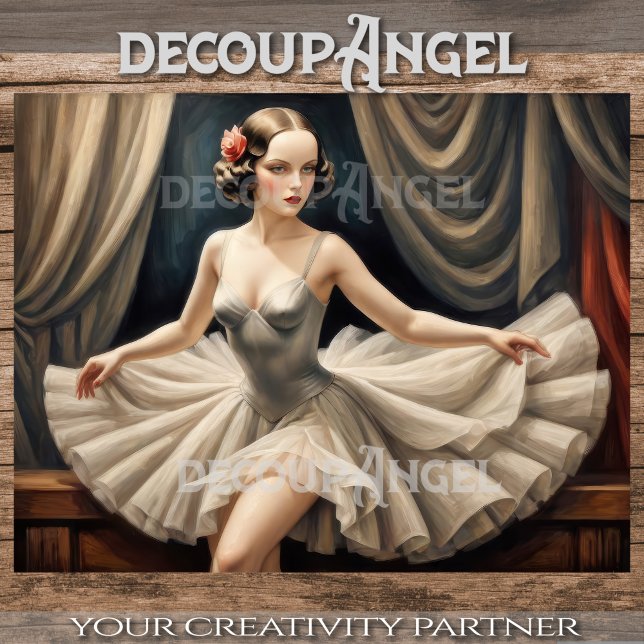 Papel De Seda Ballerina en Art Deco -Decoupage- (Subido por el creador)