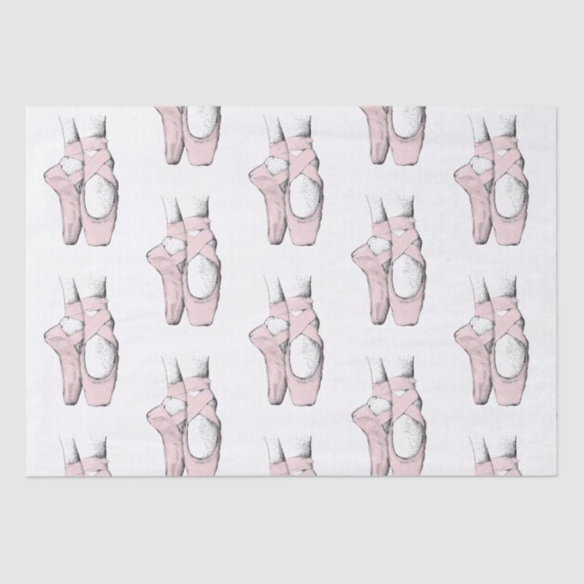 Papel De Seda Ballerina pies en Pointe #1 Lt Pink (Anverso)