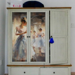 Papel De Seda Ballerina Practicando Su Desnudo De Movimientos