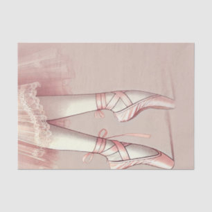 Papel De Seda Ballerina Rosa Apuntó A La Fiesta De Cumpleaños