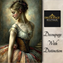 Papel De Seda Ballerina vintage en desconchado romántico