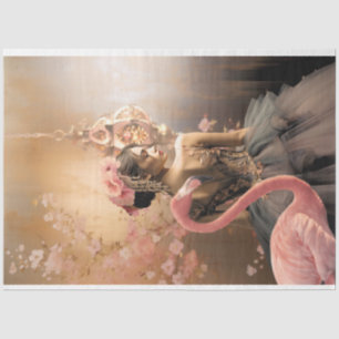 Papel De Seda Ballerina y flamenco fantasía de cuento de hadas,