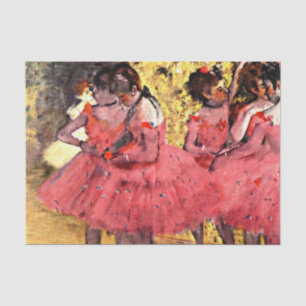 Papel De Seda Ballerinas - Bailarines rosas, arte de Degas
