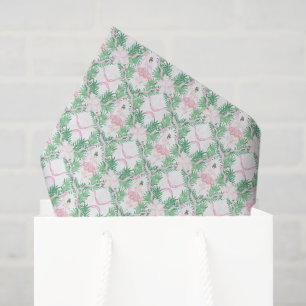 Papel De Seda Ballerinas de color rosa y verde para Navidades