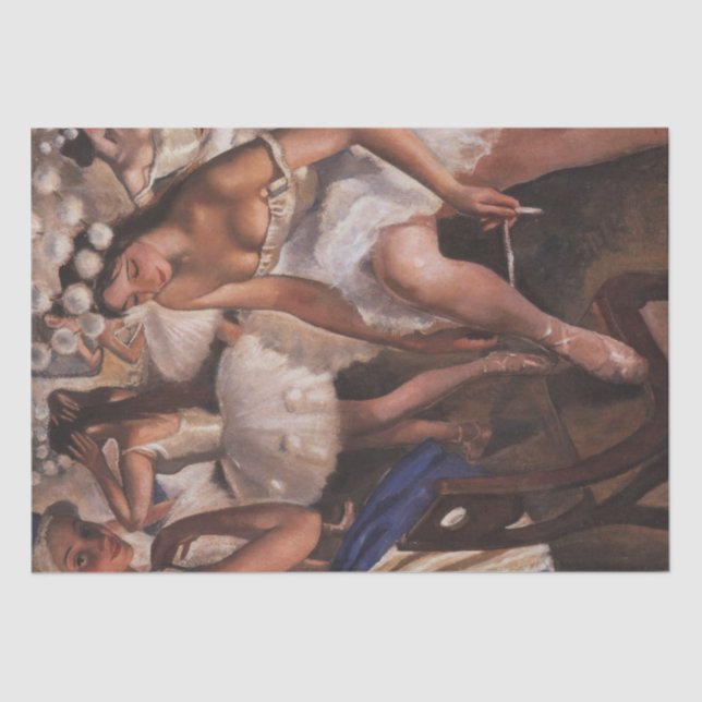 Papel De Seda Ballerinas en el Vestido (por Serebriakova) (Anverso)