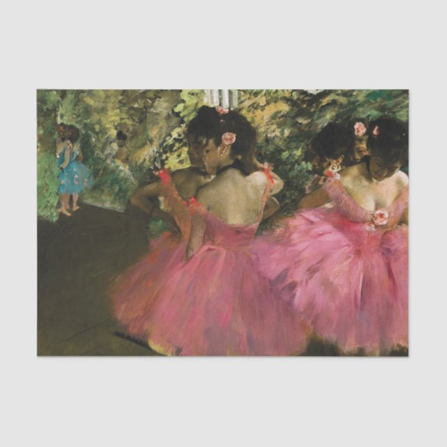 Papel De Seda Ballerinas en rosa de Edgar Degas     (Anverso)
