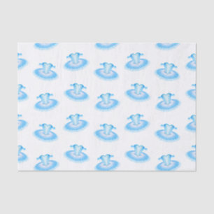 Papel De Seda Ballet Azul Birthday Tutu Watercolor