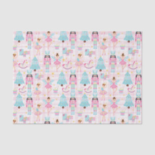 Papel De Seda Ballet de cazabotas para Navidades rosados