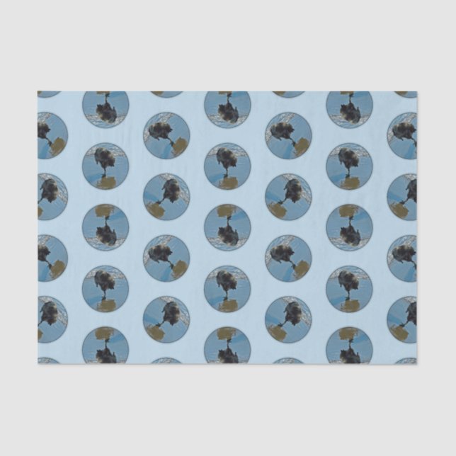 Papel De Seda Ballet Keeshond Fotografía Cute Arte Perro Origina (Anverso)