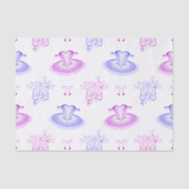 Papel De Seda Ballet rosa y morado Cumpleaños Tutu y Zapatos Poi