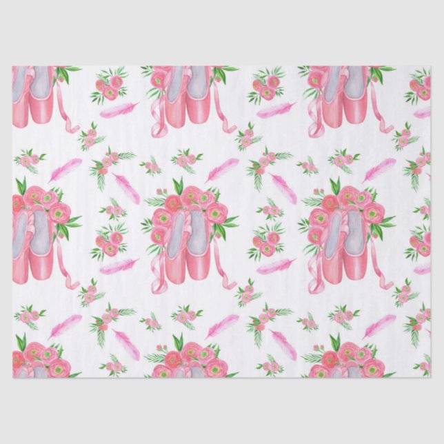 Papel De Seda Ballet Slippers (Diseño 12) Decoupage (Anverso)