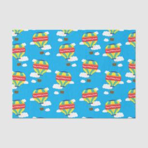 Papel De Seda Balón de aire caliente Cute colorido primer Fiesta