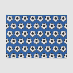 Papel De Seda Balón de fútbol blanco y azul negro