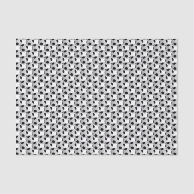 Papel De Seda Balón de fútbol blanco y negro (Anverso)