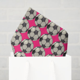 Papel De Seda Balón de fútbol / Rosa caliente