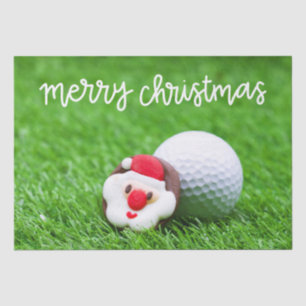 Papel De Seda Balón de golf con Santa Claus en Navidades verdes