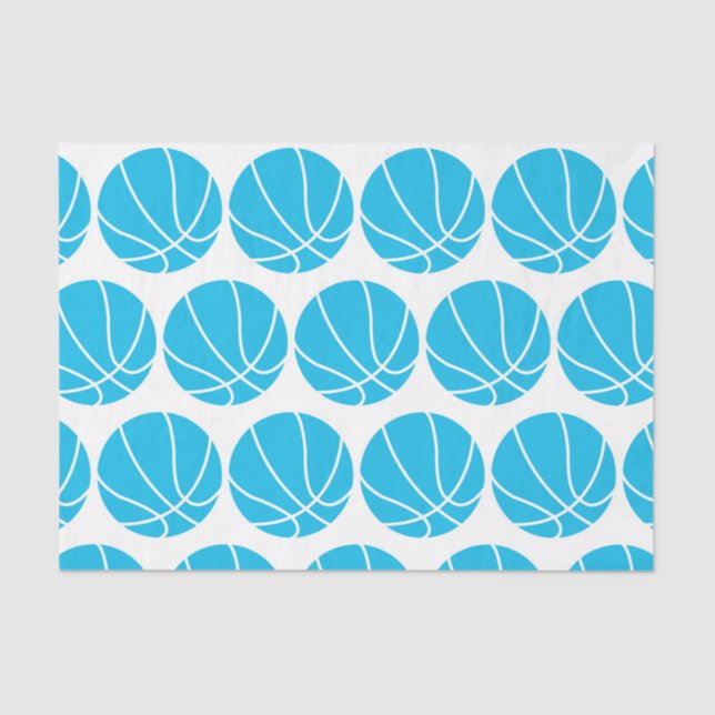 PAPEL DE SEDA BALONCESTO (AZUL DE CIELO) (Anverso)