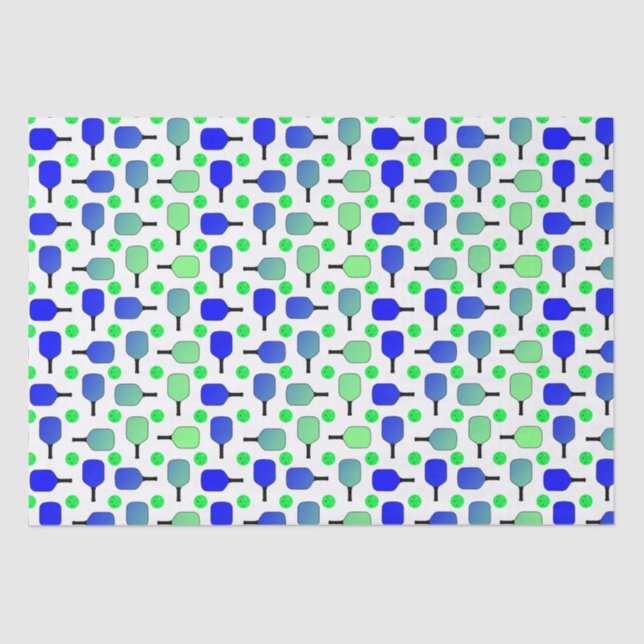 Papel De Seda Baloncesto azul y verde remo bolas de pollo verdes (Anverso)