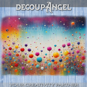 Papel De Seda Baloncesto Dandelion colorido - Desnudo -