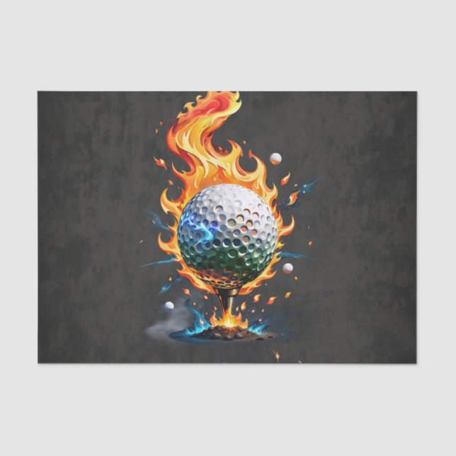 Papel De Seda Baloncesto de golf blanco brillante (Anverso)